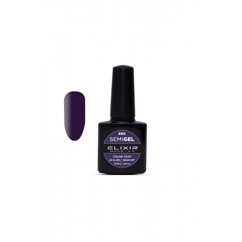 Elixir Semi Gel (Ημιμόνιμο βερνίκι) - 865 (Metallic Japanese Violet) 8ml 
