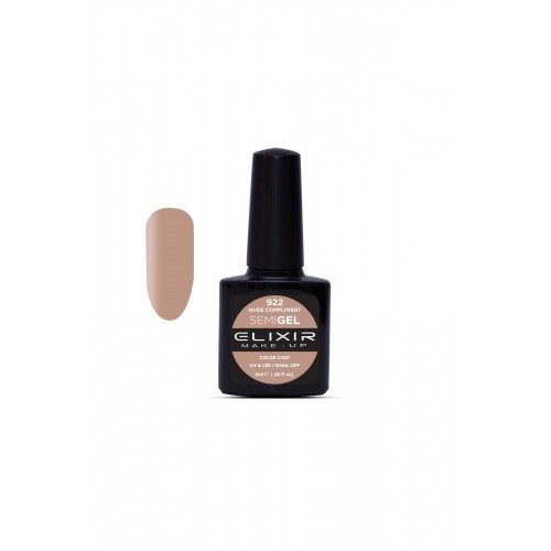 Elixir Semi Gel (Ημιμόνιμο βερνίκι) - 922 (Nude Compliment) 8ml (ΣΤΑ 2 + 1 ΔΩΡΟ)