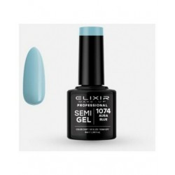 Elixir Ημιμόνιμο Βερνίκι Νυχιών Semi Gel 1074 Aura Blue 8ml