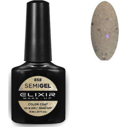 Elixir Semi Gel (Ημιμόνιμο βερνίκι) - 858 (Multi Silver) 8ml