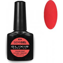 Elixir Semi Gel (Ημιμόνιμο βερνίκι) - 834 (Coral Pink) 8ml