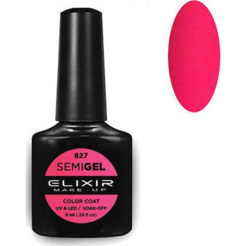 Elixir Semi Gel (Ημιμόνιμο βερνίκι) - 827 (Rose Bonbon) 8ml