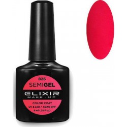 Elixir Semi Gel (Ημιμόνιμο βερνίκι) - 826 (Hollywood Cerice) 8ml