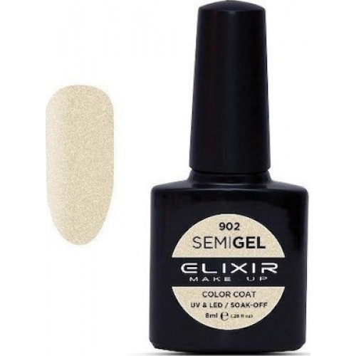 Elixir Semi Gel (Ημιμόνιμο βερνίκι) - 902 (Metallic Gold) 8ml 