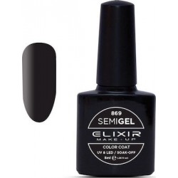 Elixir Semi Gel (Ημιμόνιμο βερνίκι) - 869 (Black Lust) 8ml  