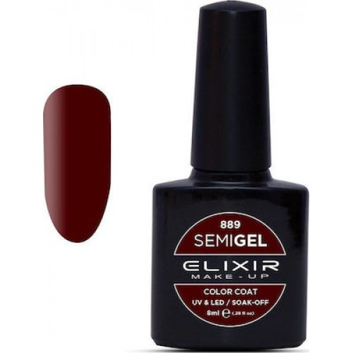 Elixir Semi Gel (Ημιμόνιμο βερνίκι) - 889 (Marron) 8ml 