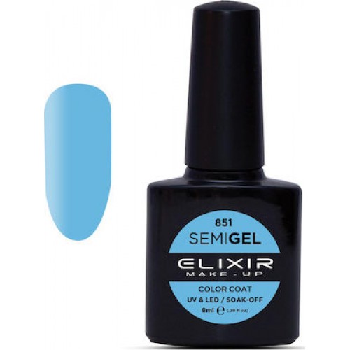 Elixir Semi Gel (Ημιμόνιμο βερνίκι) - 851 (Bondi Blue) 8ml 