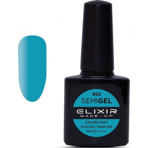 Elixir Semi Gel (Ημιμόνιμο βερνίκι) - 852 (Blue Munsell) 8ml