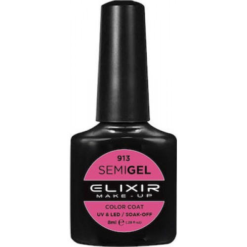 Elixir Semi Gel (Ημιμόνιμο βερνίκι) - 913 (Magenta) 8ml