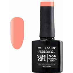 Elixir Semi Gel Ημιμόνιμο Βερνίκι 964 (Youthful Coral) 8ml