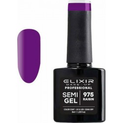 Elixir Semi Gel Ημιμόνιμο Βερνίκι 975 (Raisin) 8ml