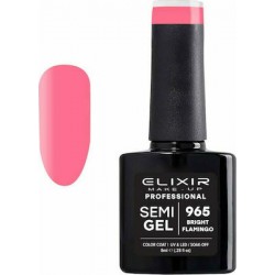 Elixir Semi Gel Ημιμόνιμο Βερνίκι 965 (Bright Flamingo) 8ml