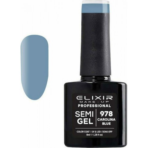 Elixir Semi Gel Ημιμόνιμο Βερνίκι 978 (Carolina Blue) 8ml