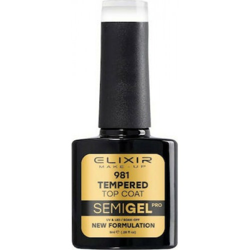 Elixir Make-Up Semigel Top Coat 981 Tempered 8ml