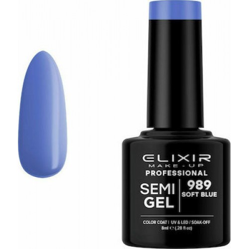 Elixir Semi Gel (Ημιμόνιμο βερνίκι) - 989 (Soft Blue) 8ml