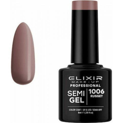 Elixir Ημιμόνιμο Βερνίκι Νυχιών Semi Gel Russet 1006 8ml