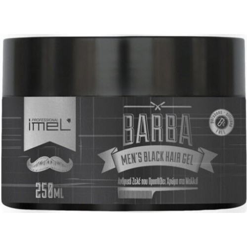 Imel Barba Men's Black Hair Gel 250ml