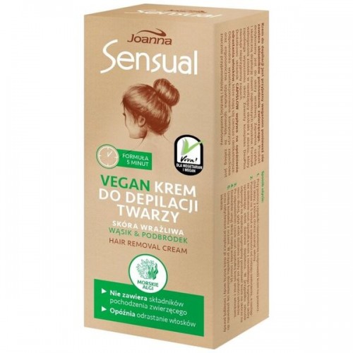 Joanna Sensual Κρέμα Αποτρίχωσης Προσώπου Vegan 20g