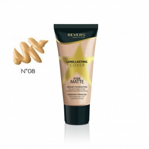 Revers Cosmetics Long Lasting Cover Ever Matte Creamy Foundation – 08 Sanny 30ml