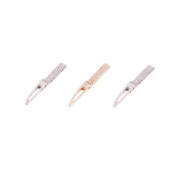 Ro - Ro Accessories Κλιπ Με Αλυσίδες Στρας Fm269 Ασημί