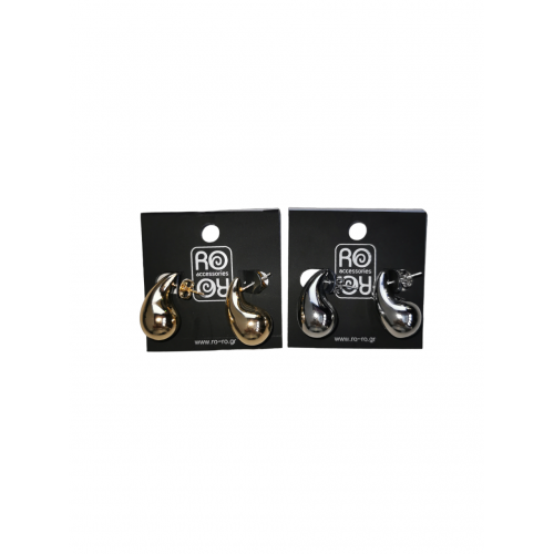 Ro - Ro Accessories Σκουλαρίκια Αυτιών 25mm Ασημένιο E458