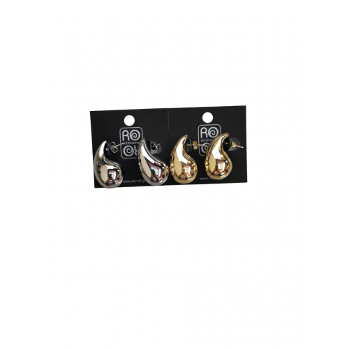 Ro - Ro Accessories Σκουλαρίκια Αυτιού Σταγόνα 30mm Χρυσό