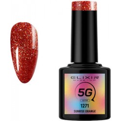 Elixir Ημιμόνιμο Βερνίκι Νυχιών 5G 1271 Sunrise Orange 8ml