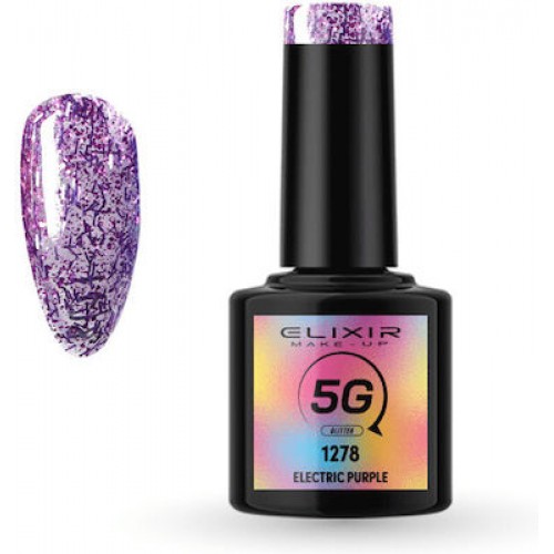 Elixir Ημιμόνιμο Βερνίκι Νυχιών 5G 1278 Electric Purple  8ml