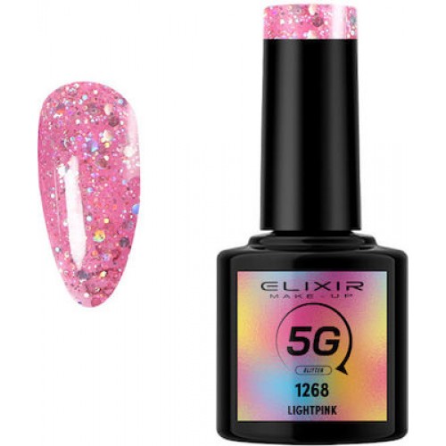 Elixir Ημιμόνιμο Βερνίκι Νυχιών 5G 1268 Lightpink 8ml
