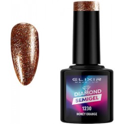 Elixir Ημιμόνιμο Βερνίκι Νυχιών Diamond Semi Gel 1230 Honey Orange 8ml