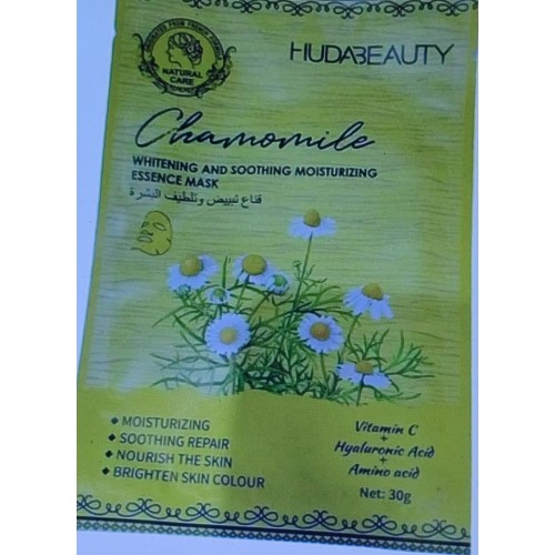 Huda Beauty Chamomile Whitening And Shoothing Moisturizing Essense Mask Μάσκα Προσώπου για Ενυδάτωση / Λεύκανση 30gr