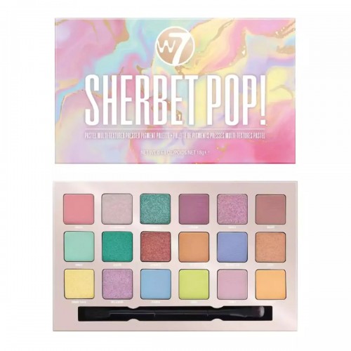 W7 Cosmetics Sherbet Pop! Παλέτα με Σκιές Ματιών σε Στερεή Μορφή Πολύχρωμη 18gr