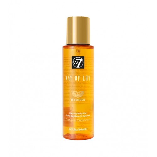 W7 Cosmetics Way Of Life Orange & Cedarwood Hair and Body Mist 100ml