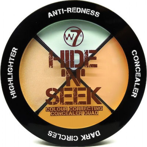 W7 Cosmetics Hide 'N' Seek Anti-Redness Quad Green 5g