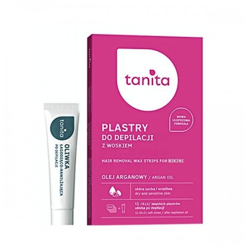 Tanita Plastry Do Depilacji Argan Oil ( Tanita Ταινίες Αποτρίχωσης Μπικίνι Κρύο Κερί με Άργκαν 12pcs 6x2) 