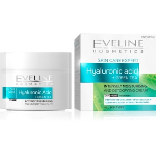 Eveline Skin Care Expert Hyaluronic Acid and Green Tea Day and Night Cream 50ml