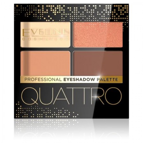 EVELINE - QUATTRO - PROFESSIONAL EYESHADOW PALETTE - CIENIE DO POWIEK 01 (3.2G)