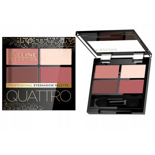 EVELINE - QUATTRO - Professional Eyeshadow Palette - Cienie Do Powiek 04 (3.2g)