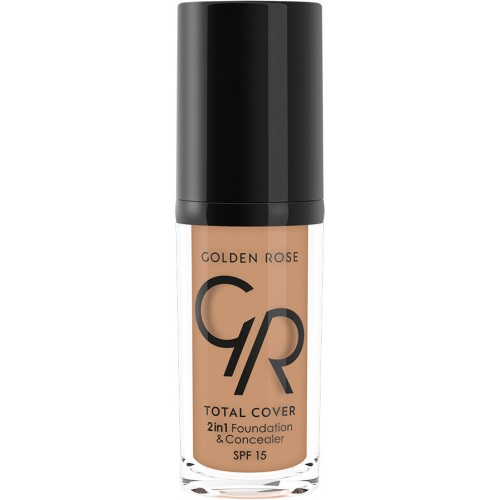 Golden Rose Total cover 2in1 Foundation & Concealer Spf15 20 TAN 30ml
