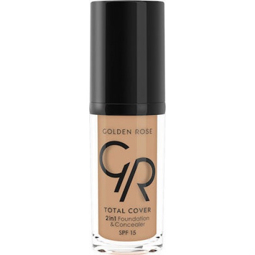 Golden Rose Total Cover 2in1 Foundation & Concealer Spf15 18 Cappuccino 30ml