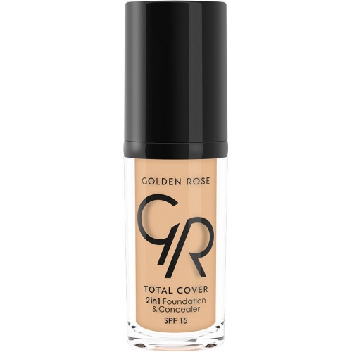 Golden Rose Total cover 2in1 Foundation & Concealer Spf15 03 Almond 30ml