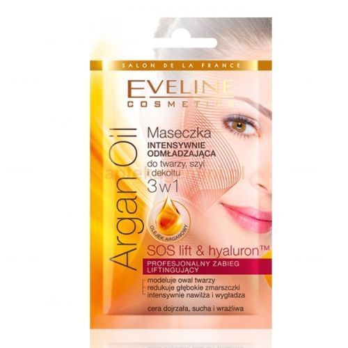 Eveline Face Care With Argan Oil Intensely Rejuvenating Mask Face Neck And Decollete 3 in1 7ml