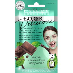 Eveline Cosmetics - Look Delicious - Smoothing Bio Face Mask + Natural Scrub - Mint & Chocolate - 10 ml