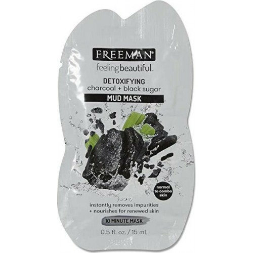 Freeman FeelingBeautiful Charcoal & Black Sugar Detoxifying Mud Mask 15ml