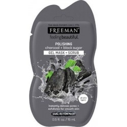 Freeman FeelingBeautiful Polishing Charcoal & Black Sugar Gel Mask & Scrub 15ml