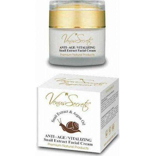  Venus Secrets Anti-age / Vitalizing Face Cream Snail Face Care With Snail Extract & Argan Oil 50ml